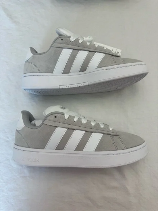 Adidas Grand Court Alpha Shoes - Light Gray and White - Picture 5 of 8